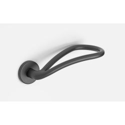 Deurkruk Freely op rond rozet - antraciet