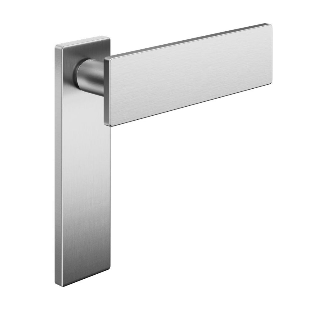 Deurkruk DUE op langschild blind - mat chroom