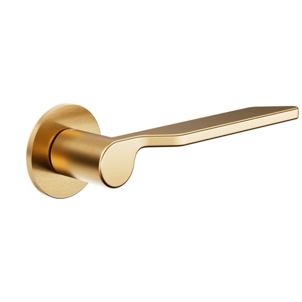 Deurkruk Levante op rond rozet - PVD warm goud