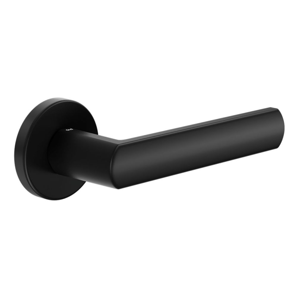 Deurkruk Luce op rond rozet - mat zwart