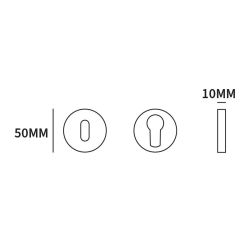 VIS sleutelrozetten - mat brons