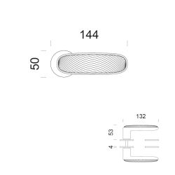 Deurkruk Dune op rond rozet - mat zwart/mint
