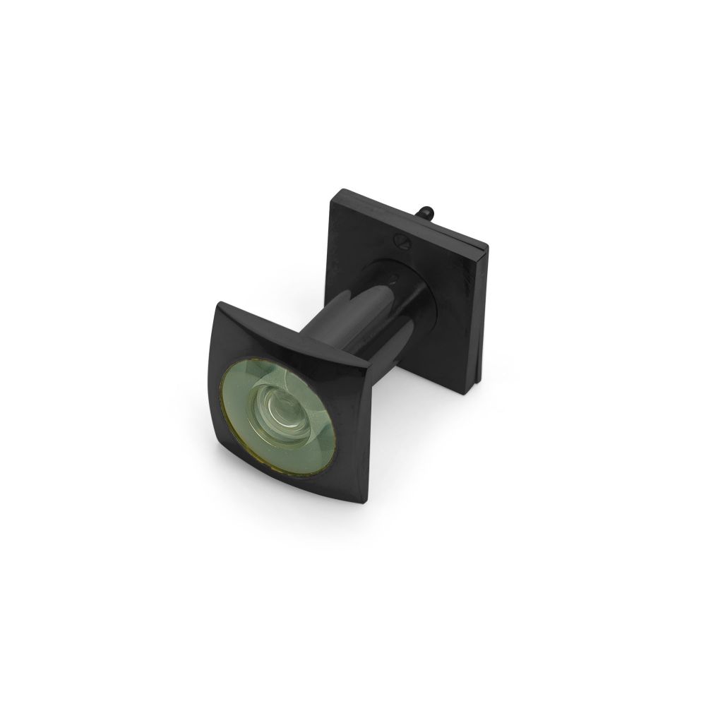 Deurspion vierkant 200° zichtveld - mat zwart