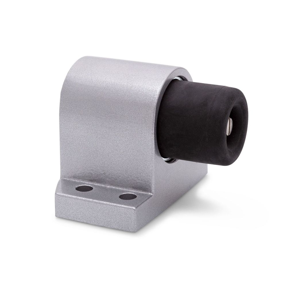 Deurstopper Robusto vloermodel met geveerde stootbuffer - zilvergrijs