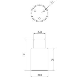 Deurstopper Robusto wandmodel met geveerde stootbuffer - zilvergrijs