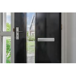 AXA briefplaat met tochtklep en schacht Curve Plus - aluminium geslepen