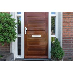 AXA briefplaat Curve Plus - aluminium geslepen