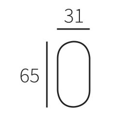 Beldrukker ovaal - mat brons