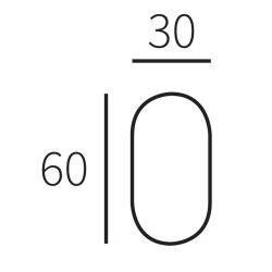 Beldrukker ovaal - PVD gun metal