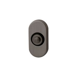 Beldrukker ovaal - PVD gun metal