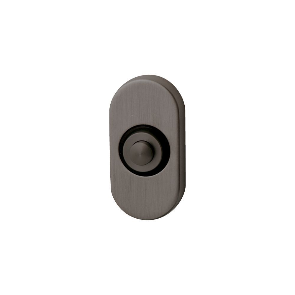 Beldrukker ovaal - PVD gun metal