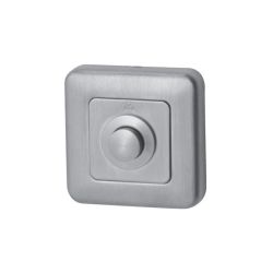 Beldrukker Qbe vierkant - mat chroom