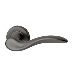 Deurkruk Asia op rozet - PVD gunmetal