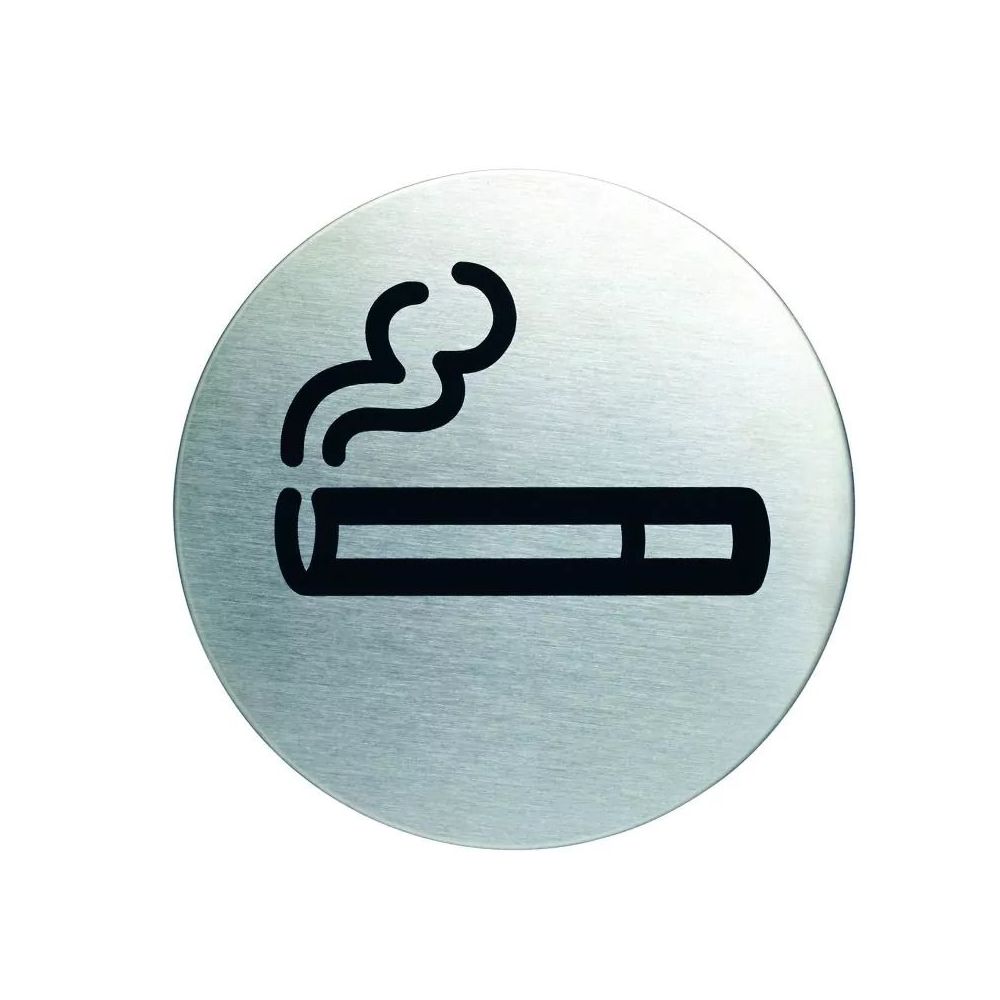 Pictogram zelfklevend rond roken toegestaan RVS