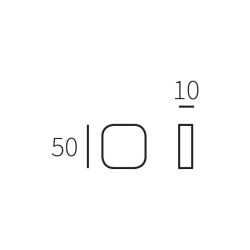 Beldrukker Qbe vierkant - mat brons