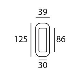 Schuifdeurkom ovaal Inca - mat brons