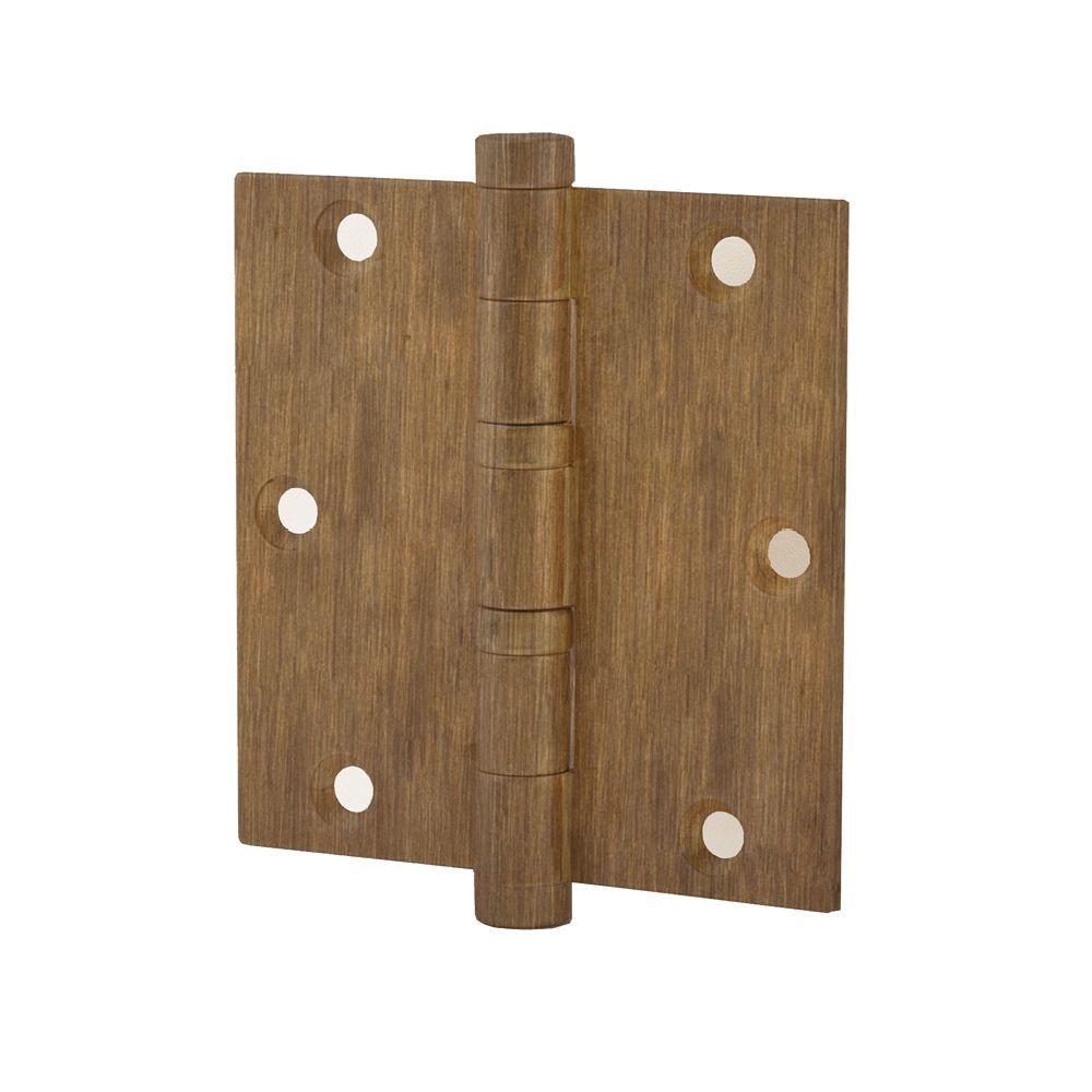 Kogellagerscharnier recht 89x89mm - mat brons