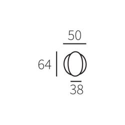 Knopkruk Ovo op rond rozet - messing getrommeld