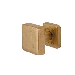 Voordeurknop Charley - messing getrommeld