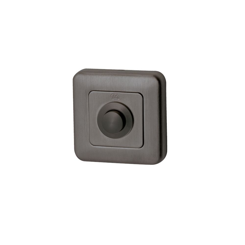 Beldrukker Qbe vierkant - PVD gun metal