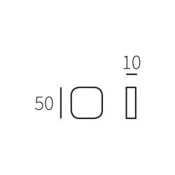 Cilinderrozetten Qbe - messing getrommeld