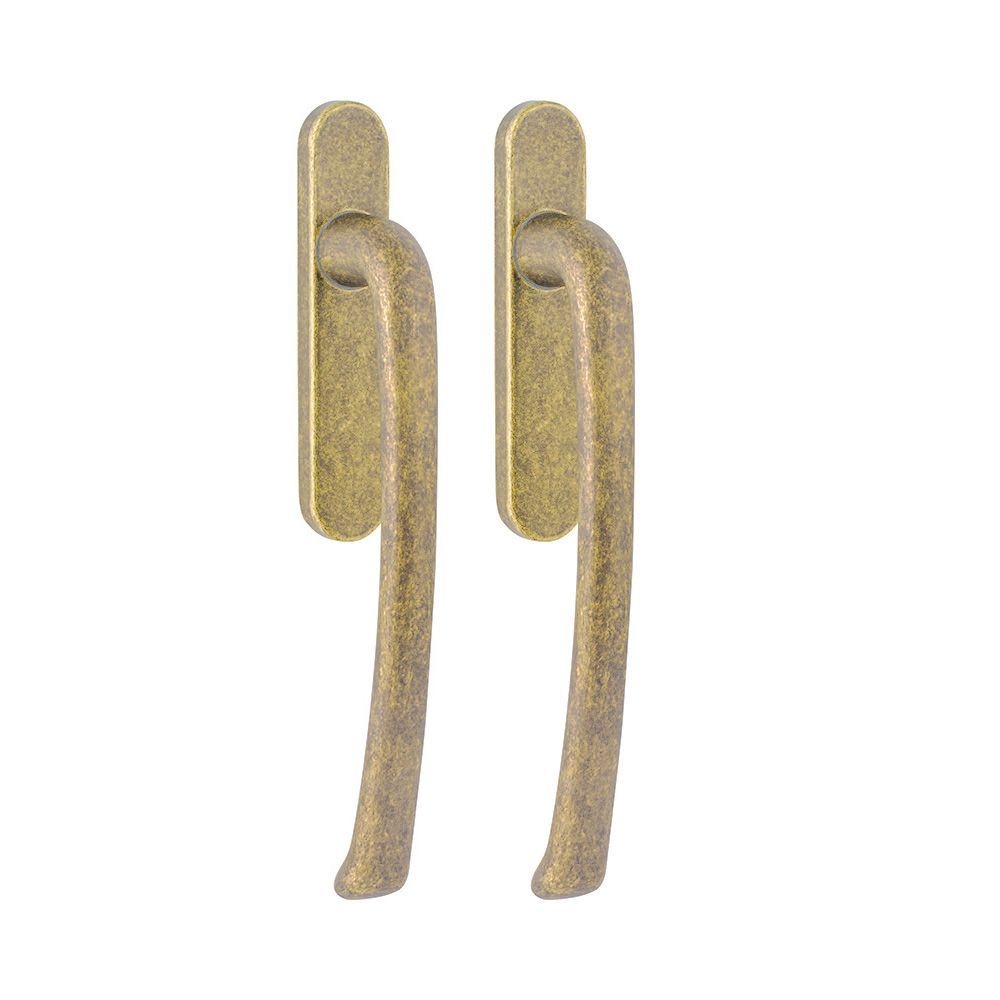 Hefschuifdeurgreep Priamo dubbel blind - messing getrommeld