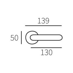 Deurkruk Asia op rozet - PVD Inox