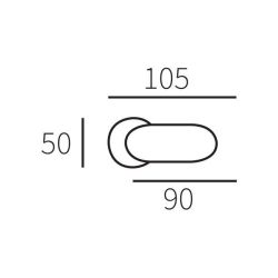 Deurkruk Olympia op rozet - PVD Inox