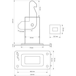 Deurvastzetter HD wandmodel - zwart