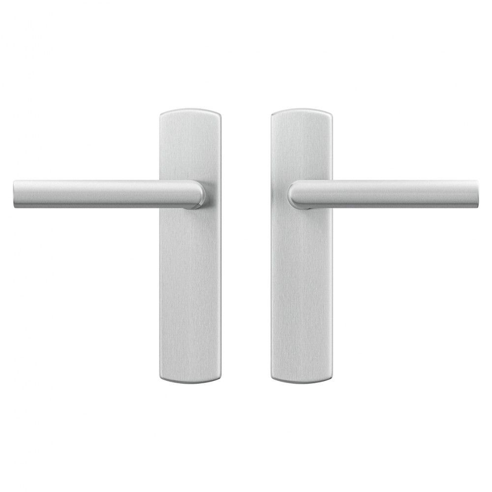 AXA Curve klik deurkruk Milan op blind schild - aluminium