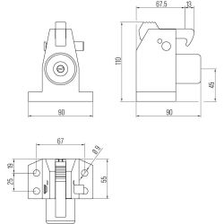 Deurvastzetter Robusto vloermodel - wit