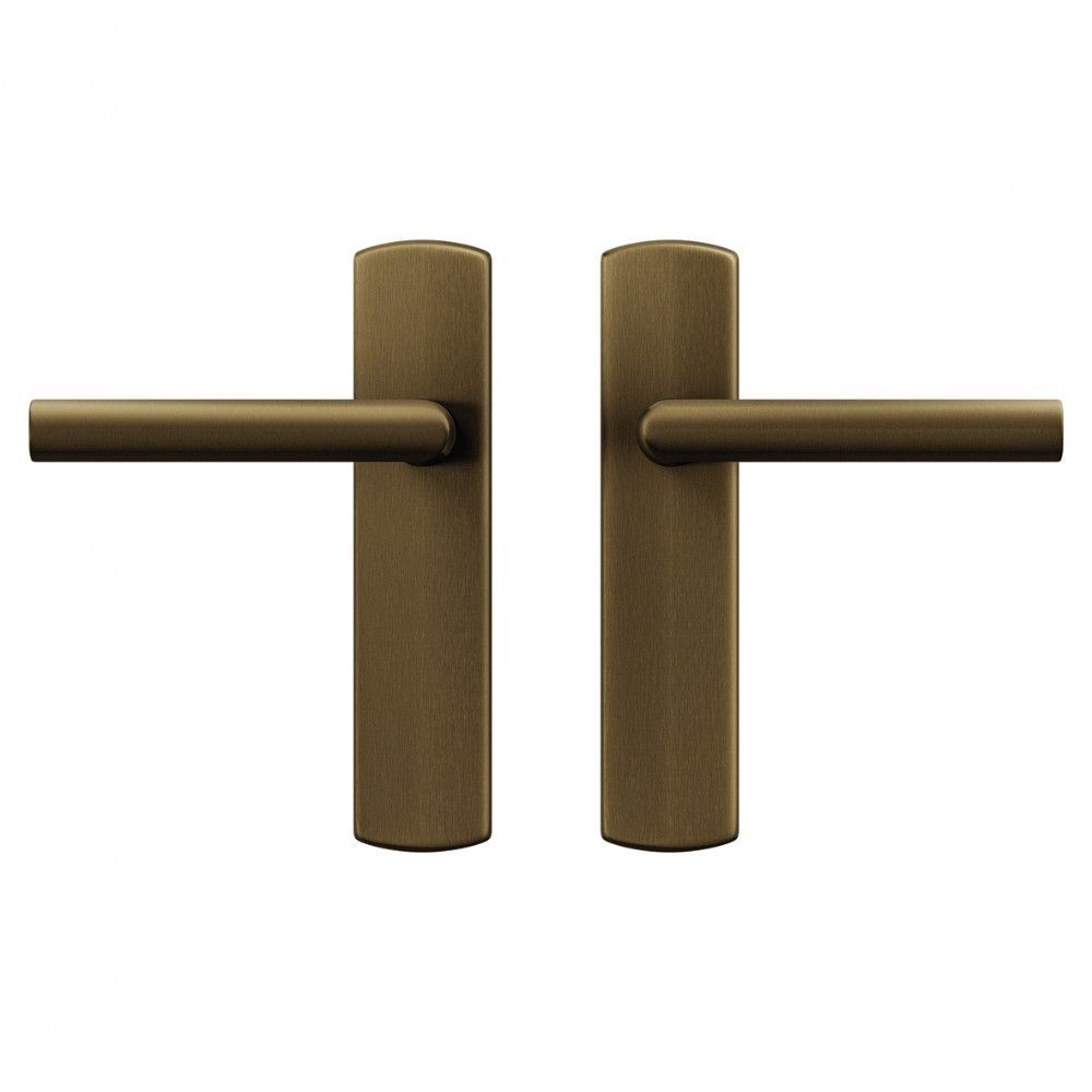 AXA Curve klik deurkruk Milan op blind schild - aluminium/brons