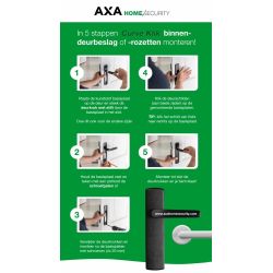 AXA Curve klik deurkruk Milan op rozet met profielcilinderrozetten - aluminium