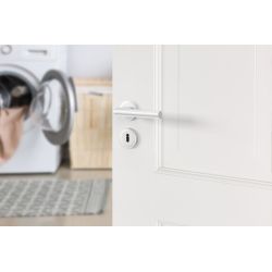 AXA Curve klik deurkruk Milan op rozet met sleutelrozetten - aluminium