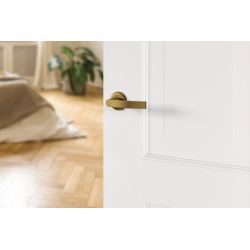 AXA Curve klik deurkruk Blok op rozet - aluminium/brons