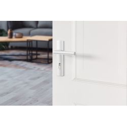 AXA Curve klik deurkruk Milan op schild profielcilindergat 72mm - aluminium