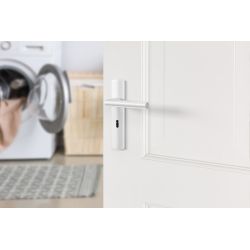 AXA Curve klik deurkruk Milan op schild sleutelgat 56mm - aluminium