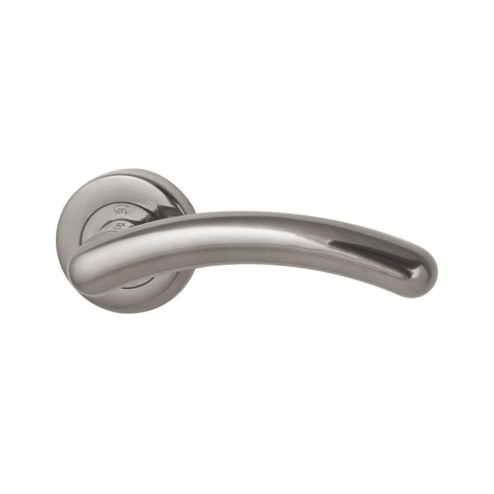 Gatdeel rechts deurkruk Milano op rozet - PVD glans nikkel