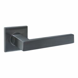 Intersteel deurkruk Q 05 op rozet verdekt 53x53x6mm -  PVD antraciet