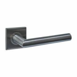Intersteel deurkruk Q 04 op rozet verdekt 53x53x6mm -  PVD antraciet