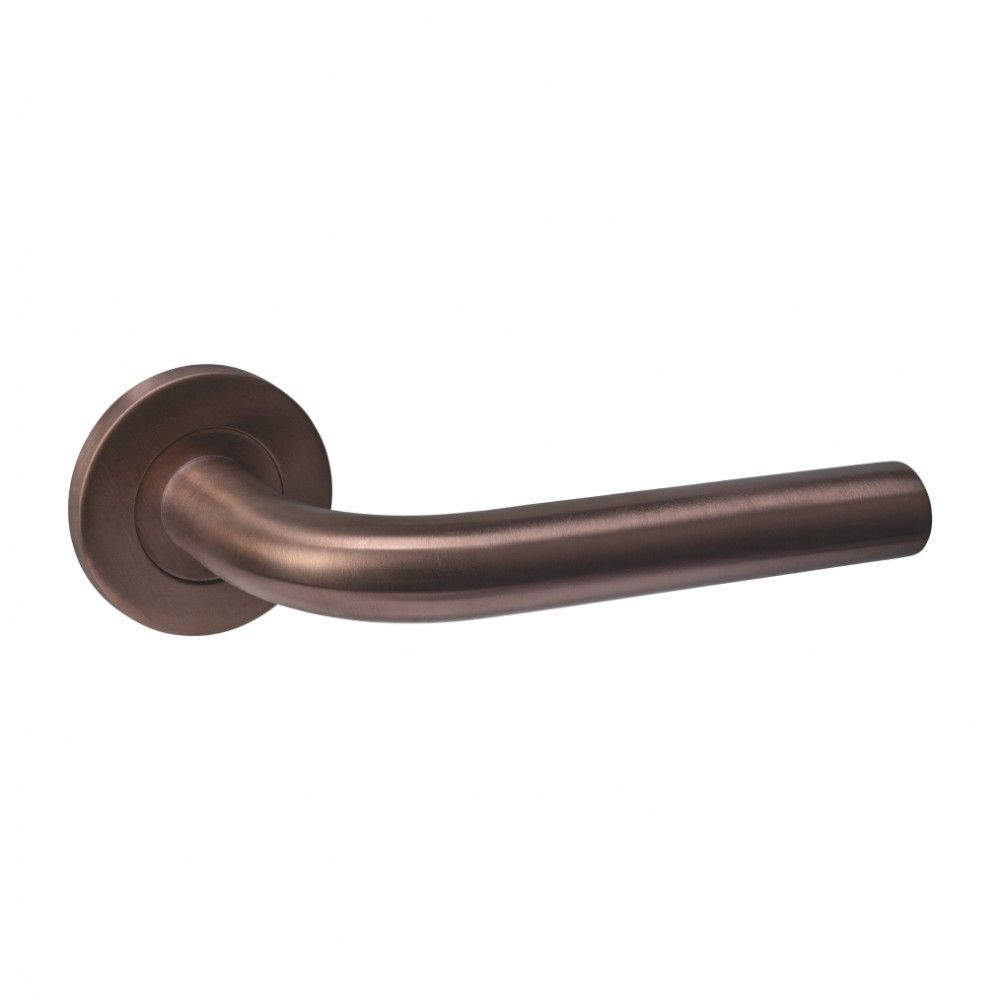 Intersteel deurkruk Q 02 op rozet verdekt ø52x6mm -  PVD brons