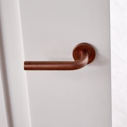 Intersteel deurkruk Q 02 op rozet verdekt ø52x6mm -  PVD brons