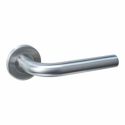 Intersteel deurkruk Q 02 op rozet verdekt ø52x6mm -  RVS