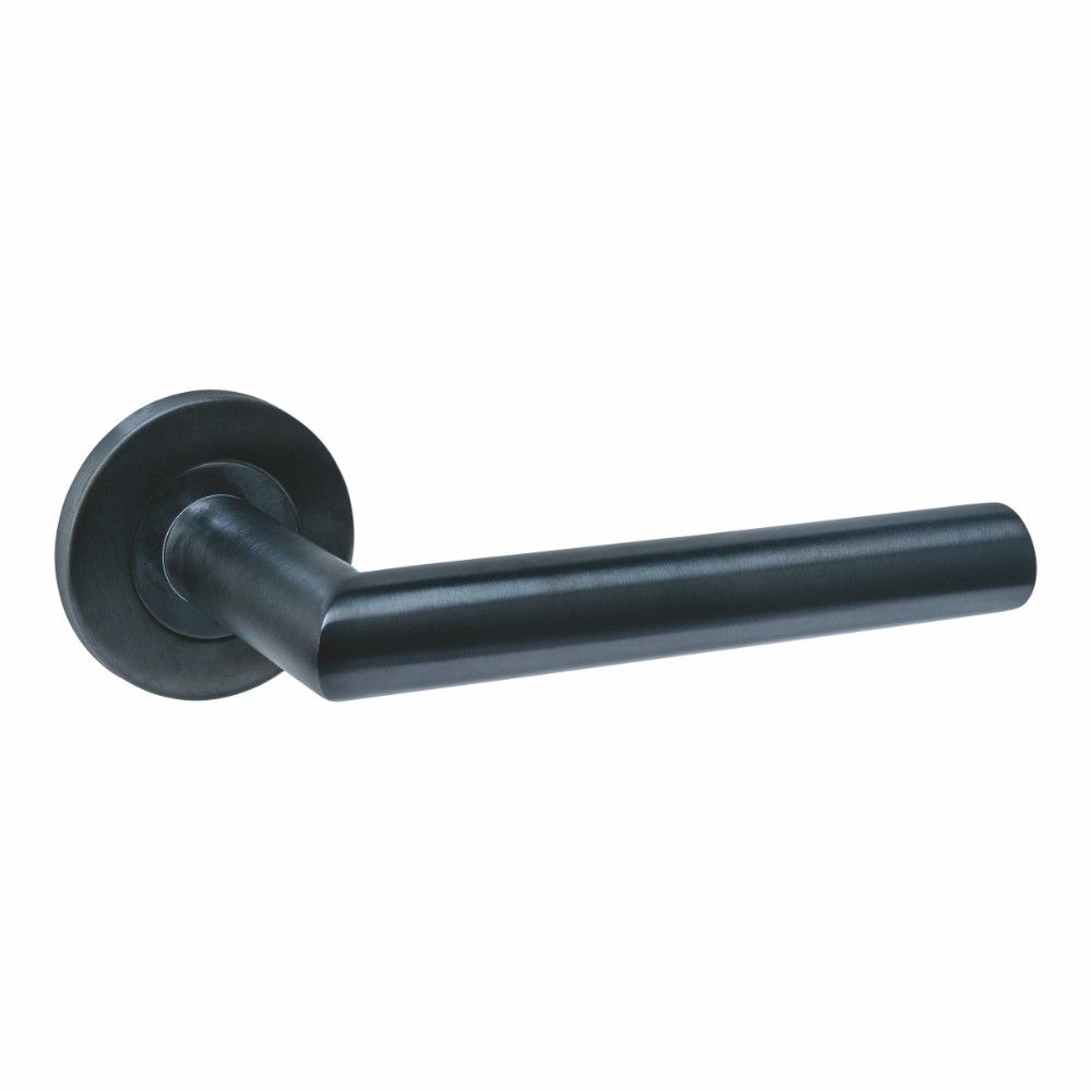 Intersteel deurkruk Q 01 op rozet verdekt ø52x6mm -  PVD zwart