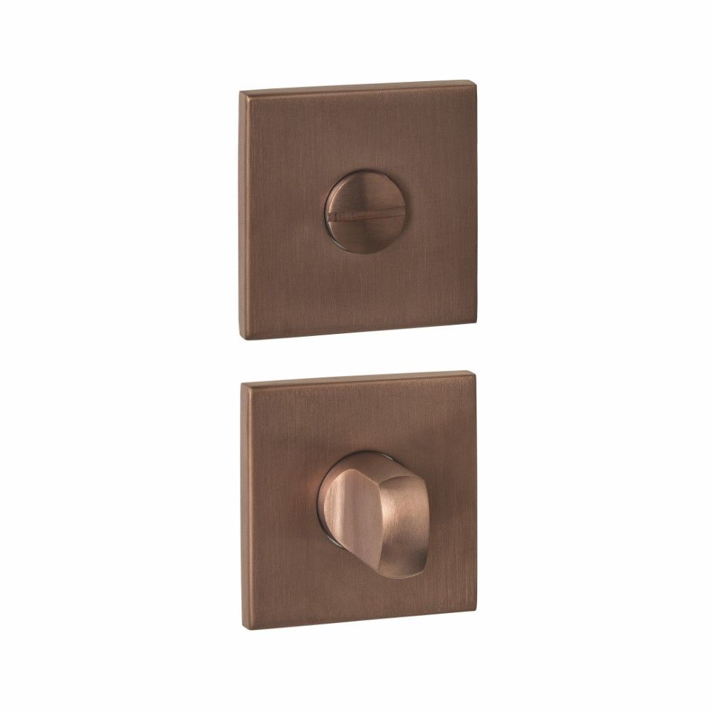 Intersteel WC-sluiting verdekt 53x53x6mm -  met stift 6-8mm -  PVD brons