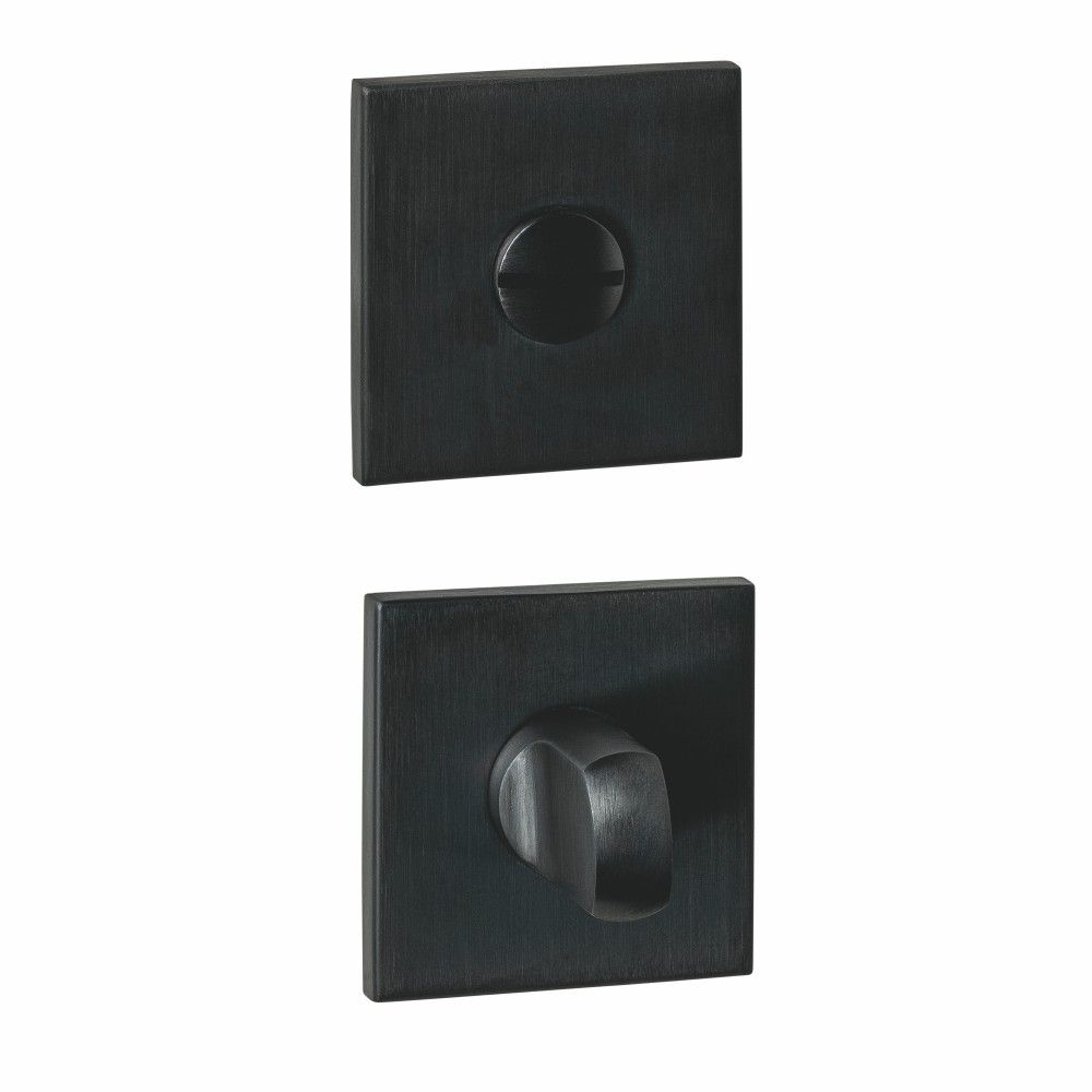 Intersteel WC-sluiting vierkant verdekt 53x53x6mm -  met stift 6-8mm -  PVD zwart