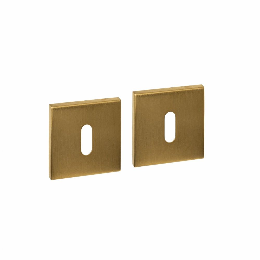 Intersteel sleutelrozetten vierkant verdekt 53x53x6mm -  PVD messing mat