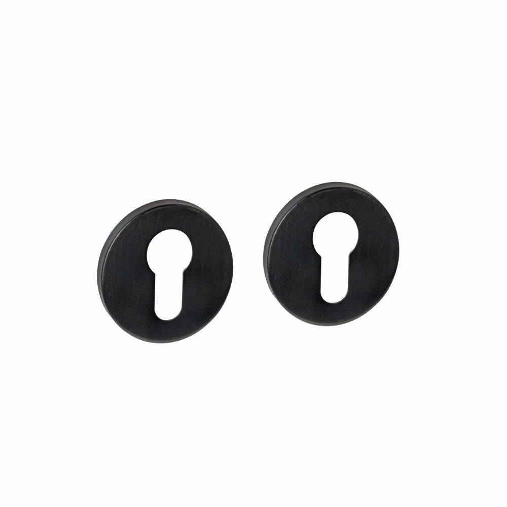 Intersteel cilinderrozetten verdekt ø52x6mm -  PVD zwart