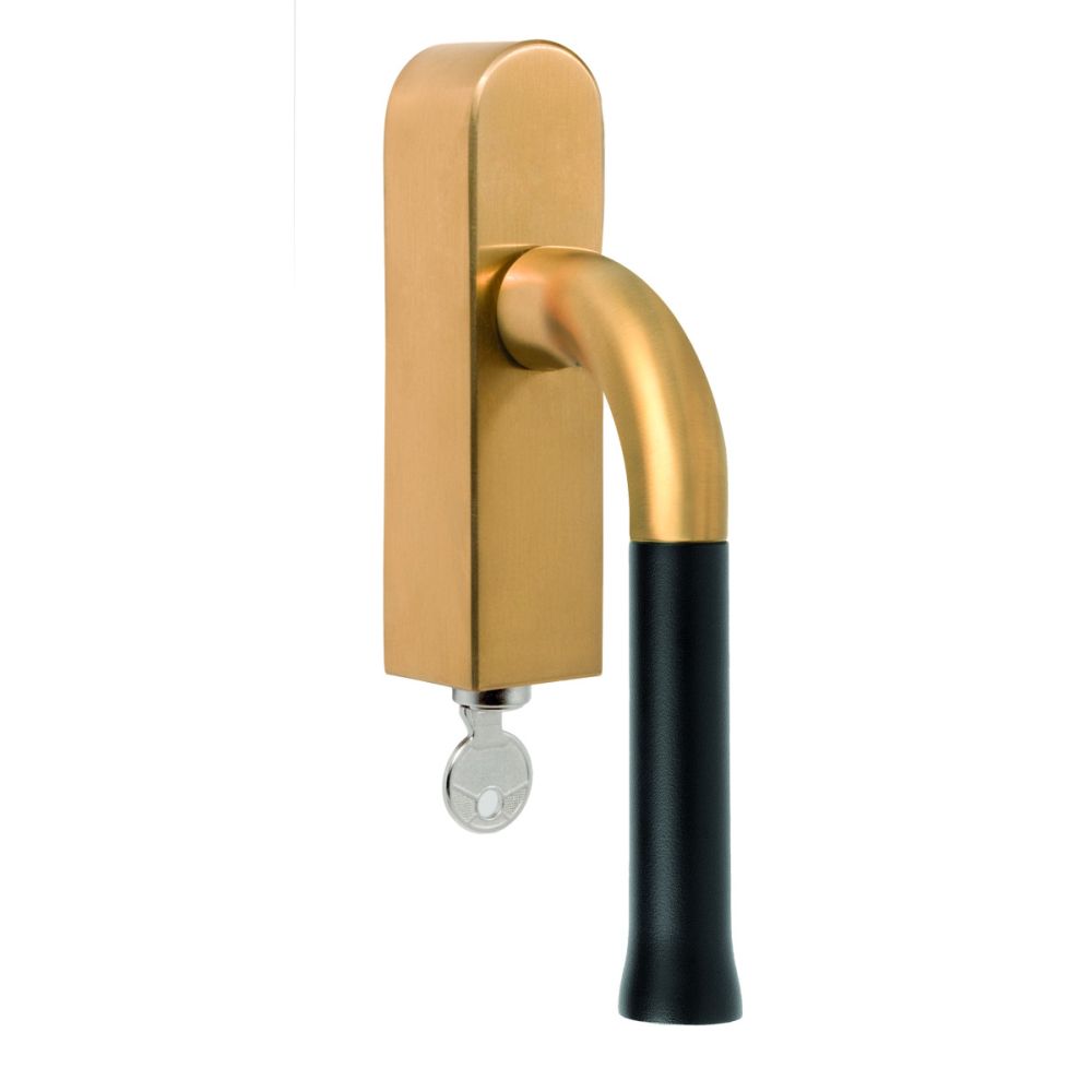 Draaikiepgarnituur Edward van Vliet NOUR EV101-DLOCK-O afsluitbaar - PVD mat goud/mat zwart