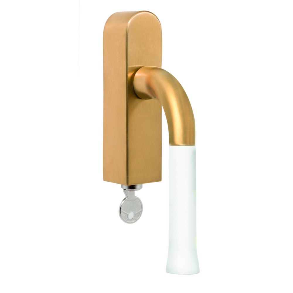 Draaikiepgarnituur Edward van Vliet NOUR EV101-DLOCK-O afsluitbaar - PVD mat goud/wit